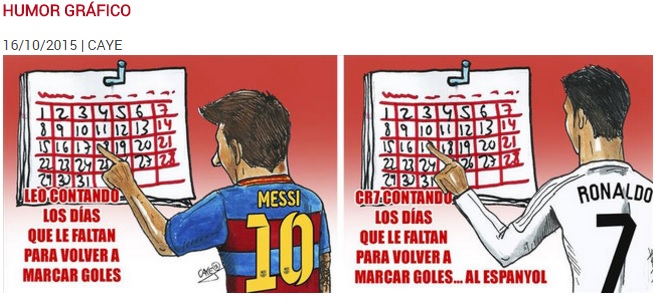Caricature Messi CR7