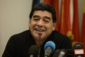 FOOTBALL : Conference de presse a propos de la controverse entre Diego Armando Maradona et service de recettes italien - 14/02/2014