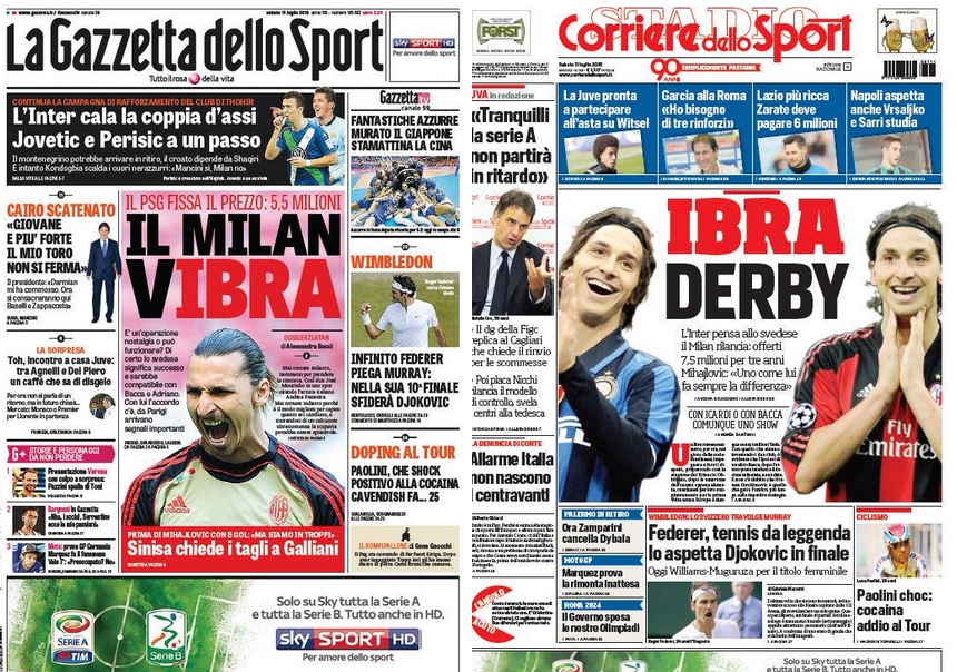 Presse italienne Zlatan