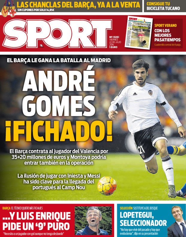 Sport Andre Gomes Une